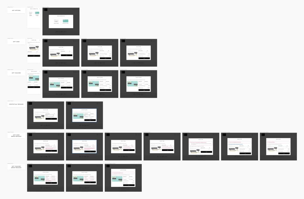 Version 3 screens including error scenarios